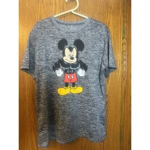 Disney Mad Engine "Muscle‎ Mickey" Graphic Tee L Grey Heather – Unisex